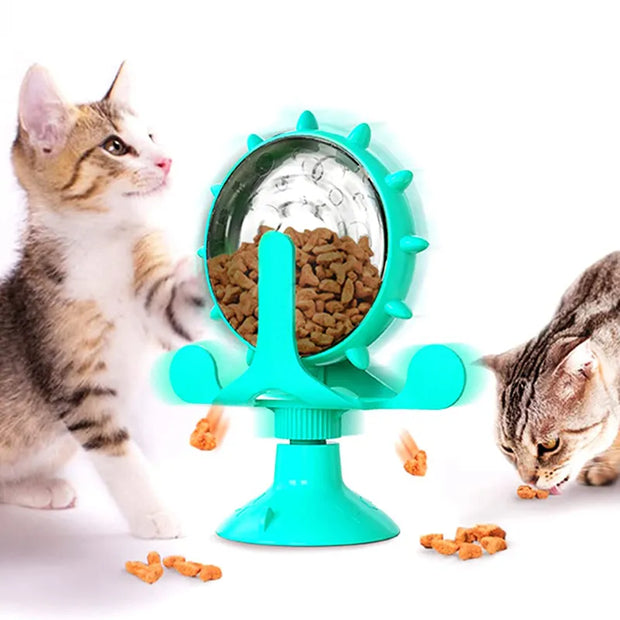 Turntable Leaking food Pet feeder